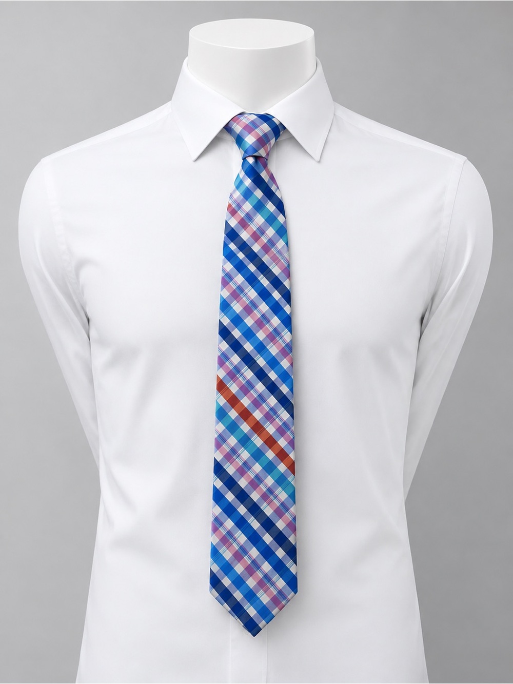 Classic Club Gold Label Madras Tie NWT Plaid Silk Preppy Summer